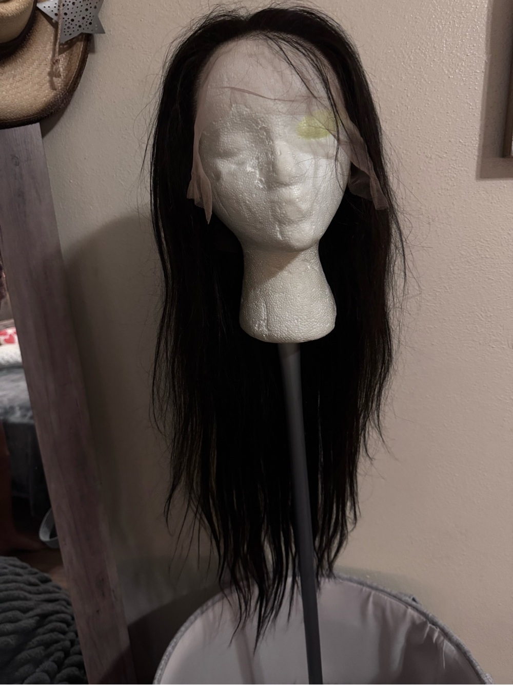 Premium Black Long Straight Lace Front Wig - Unbranded
